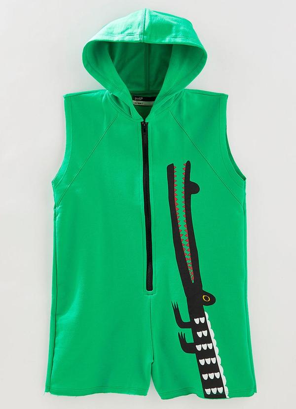 Bento - Macaquinho Moletom Jacarudo Verde