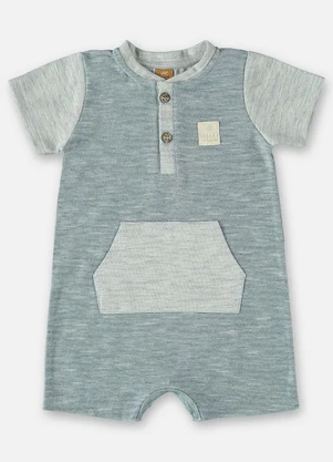 Up Baby - Macaquinho para Bebê Menino Cinza - UP BABY