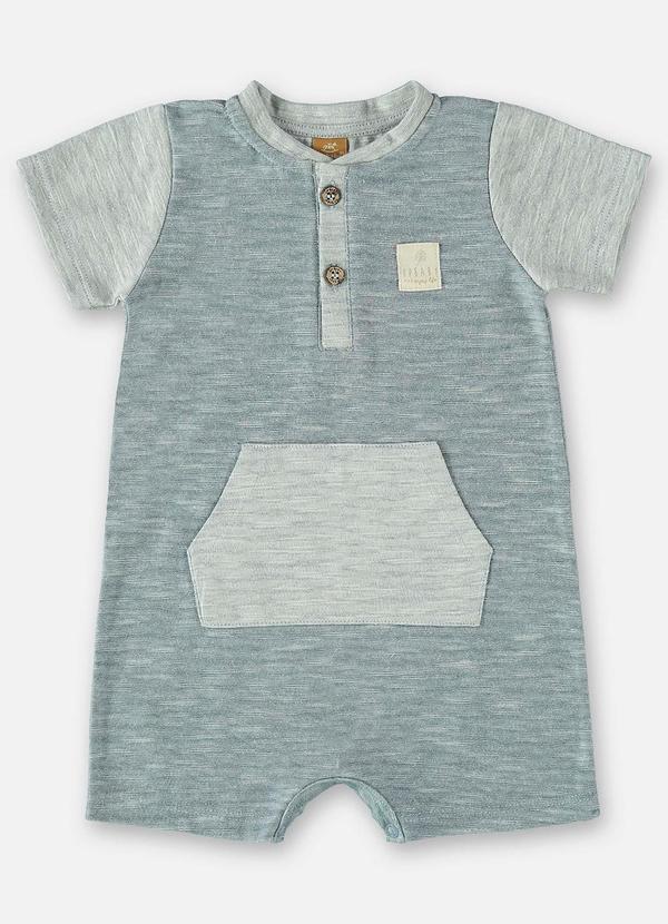 Up Baby - Macaquinho para Bebê Menino Cinza