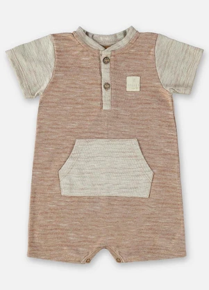 Up Baby - Macaquinho para Bebê Menino Marrom - UP BABY