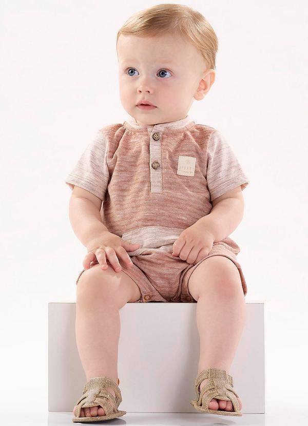 Up Baby - Macaquinho para Bebê Menino Marrom