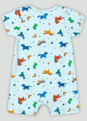 Up Baby - Macaquinho para Bebê Menino Azul - UP BABY