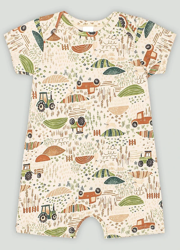 Up Baby - Macaquinho para Bebê Menino Up Baby Marrom