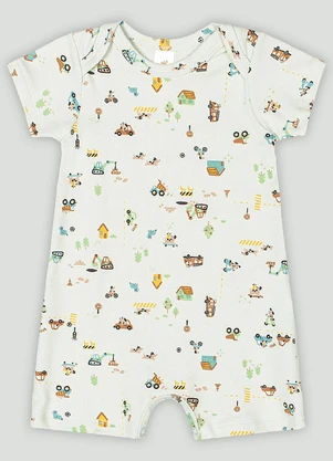 Up Baby - Macaquinho para Bebê Menino Verde - UP BABY