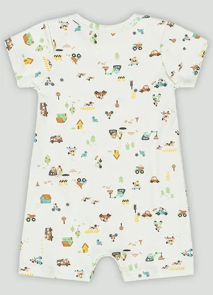 Up Baby - Macaquinho para Bebê Menino Verde - UP BABY
