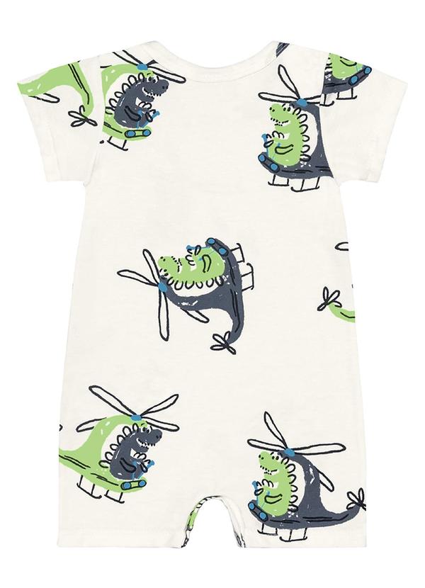 Guloseima - Macaquinho Pijama Bebê Menino Branco 2