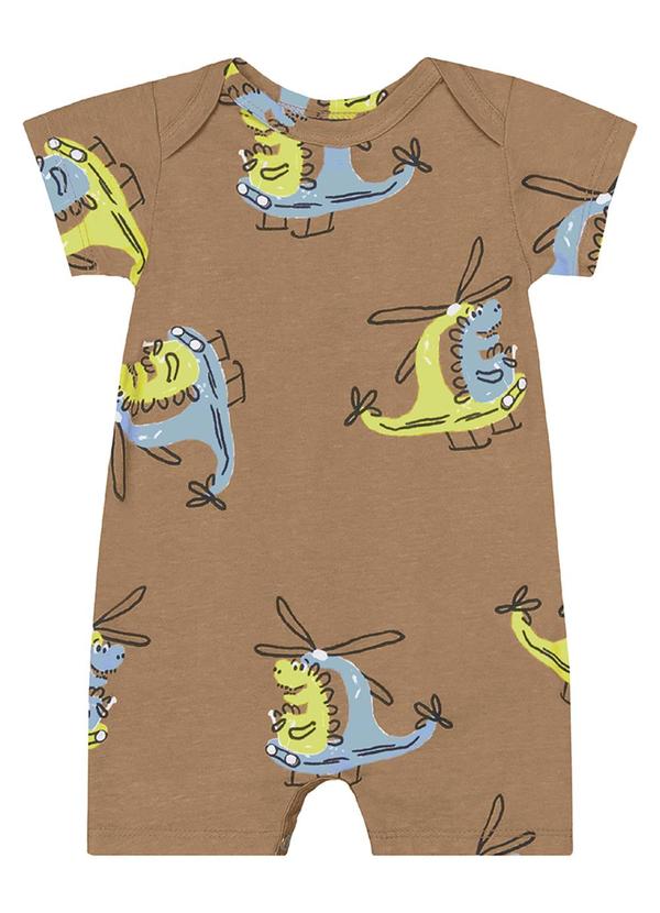 Guloseima - Macaquinho Pijama Bebê Menino Marrom