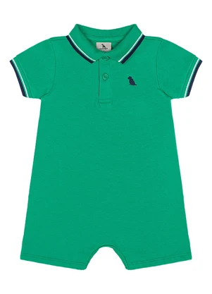 Quimby - Macaquinho Polo Bebê Piquet Elastano Verde - QUIMBY