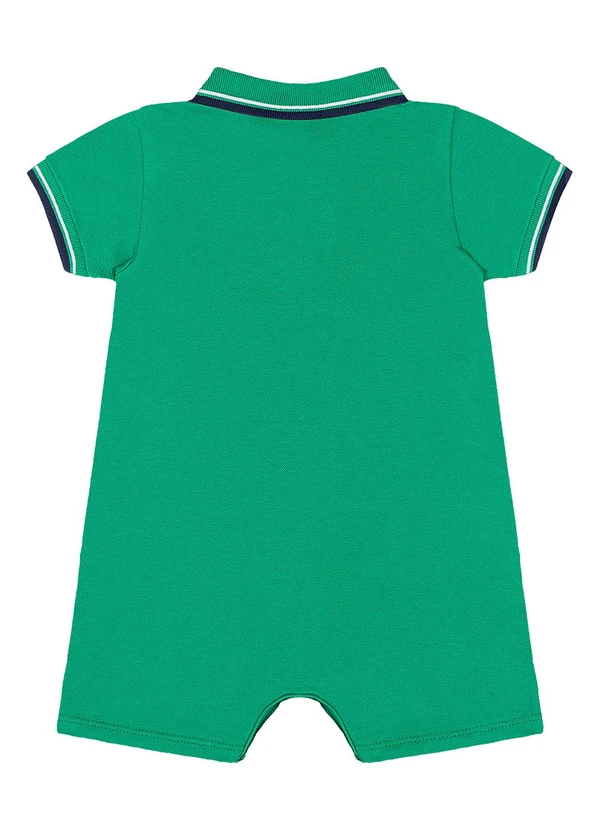 Quimby - Macaquinho Polo Bebê Piquet Elastano Verde 2