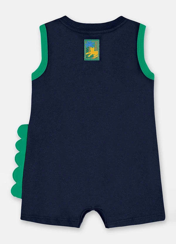 Up Baby - Macaquinho Regata Bebê Menino Algodão Azul 2