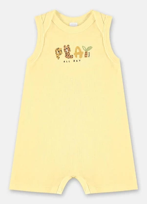 Up Baby - Macaquinho Regata para Bebê Menino Amarelo - UP BABY