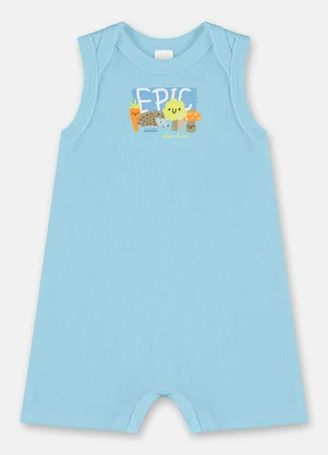 Up Baby - Macaquinho Regata para Bebê Menino Azul - UP BABY