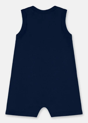 Up Baby - Macaquinho Regata para Bebê Menino Azul - UP BABY