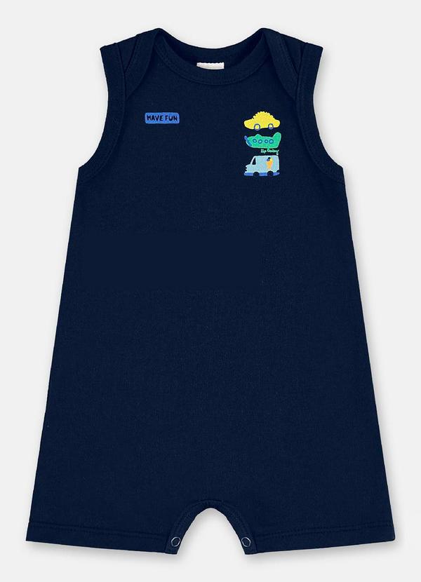 Up Baby - Macaquinho Regata para Bebê Menino Azul