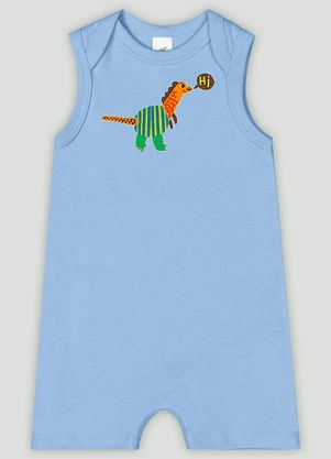 Macaquinho Regata para Bebê Menino Up Baby Azul - UP BABY