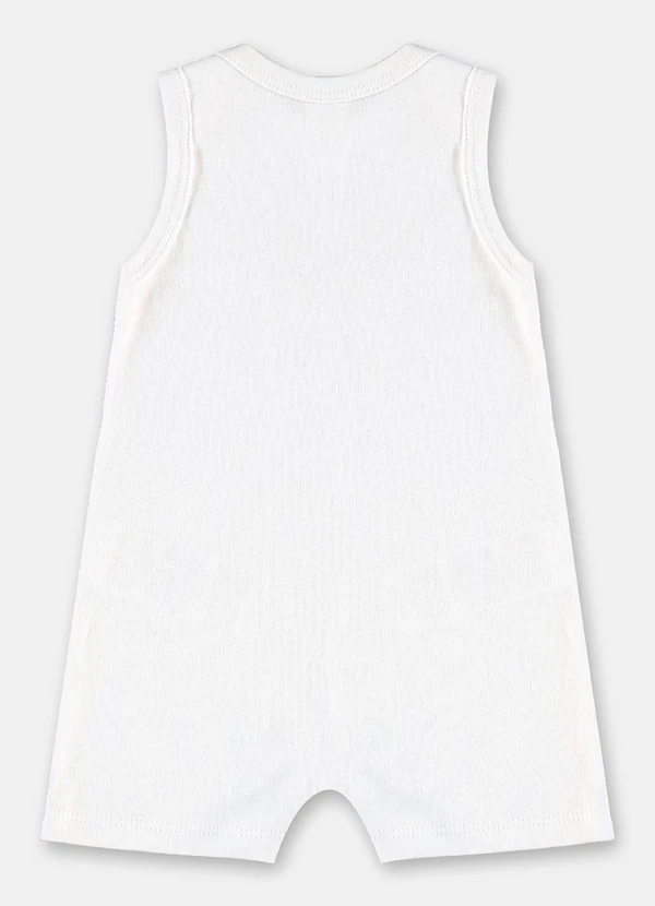 Up Baby - Macaquinho Regata para Bebê Menino Branco 3