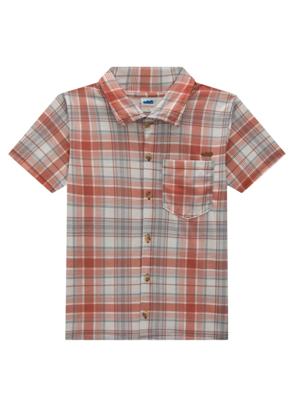 Marlan - Camisa em Meia Malha Xadrez São João Marrom 3