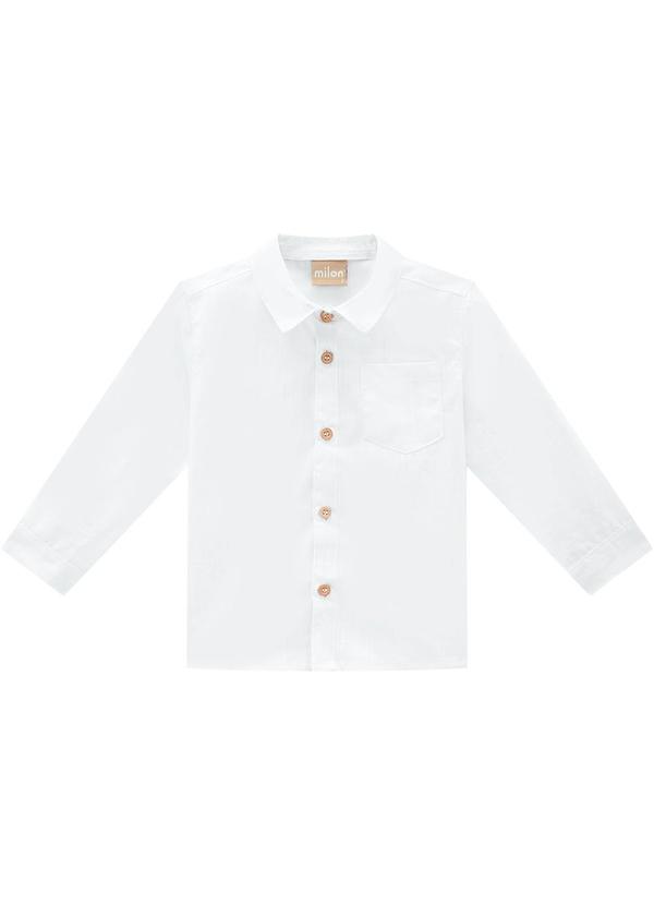Milon - Camisa Infantil Menino Branco 1