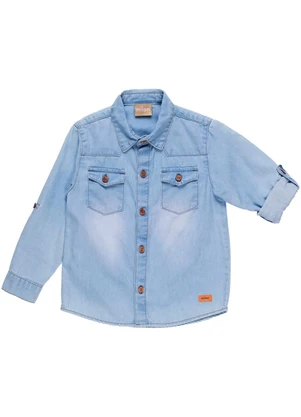 Milon - Camisa Infantil Menino Jeans - MILON