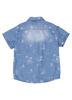Milon - Camisa Infantil Menino Jeans - MILON