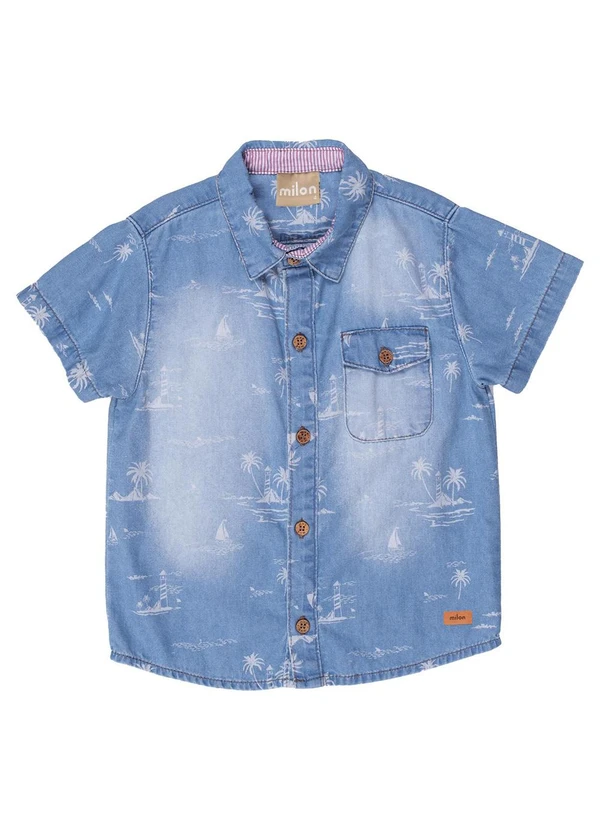 Milon - Camisa Infantil Menino Jeans