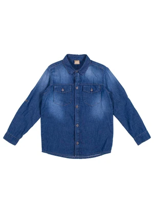 Milon - Camisa Infantil Menino Jeans - MILON