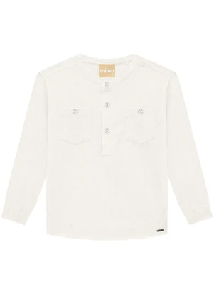 Milon - Camisa Infantil Menino Off White - MILON