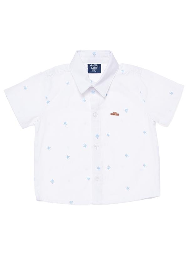 Milon - Camisa Infantil Menino Tricoline Branco