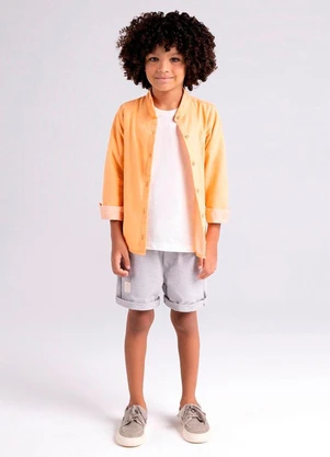 Bugbee - Camisa Infantil Sarjada Amarelo - BUGBEE