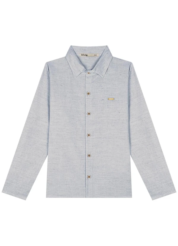 Ioluig - Camisa Menino em Sarja Capri Chambray Azul 3
