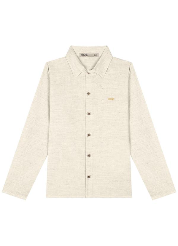 Ioluig - Camisa Menino em Sarja Capri Chambray Bege