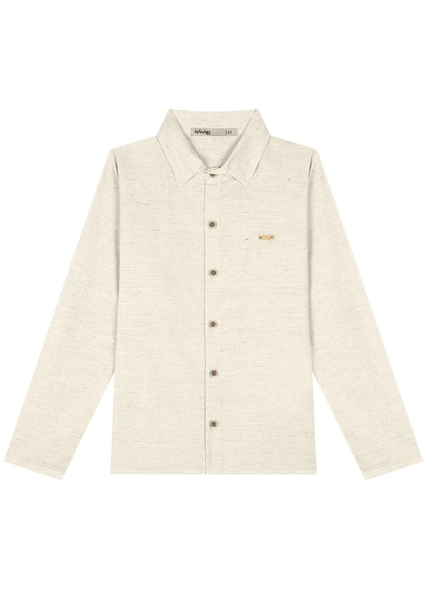 Ioluig - Camisa Menino em Sarja Capri Chambray Bege