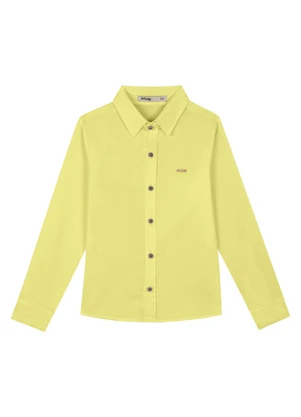 Ioluig - Camisa Menino em Tricoline Amarelo - IOLUIG
