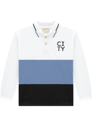 Milon - Camisa Polo Infantil Menino Branco - MILON