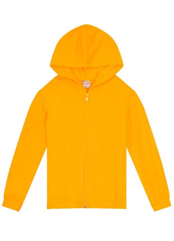 Brandili - Jaqueta Infantil Unissex em Moletom Amarelo