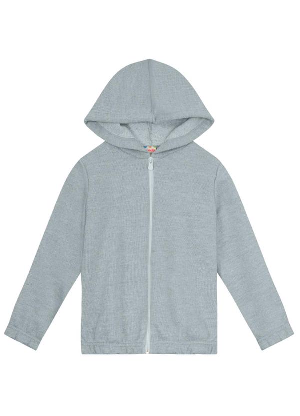 Brandili - Jaqueta Infantil Unissex em Moletom Cinza