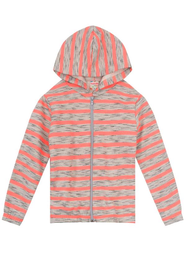 Brandili - Jaqueta Infantil Unissex em Moletom Rosa 1