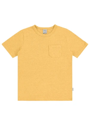 Alakazoo - Camiseta Infantil Menino em Malha Amarelo - ALAKAZOO
