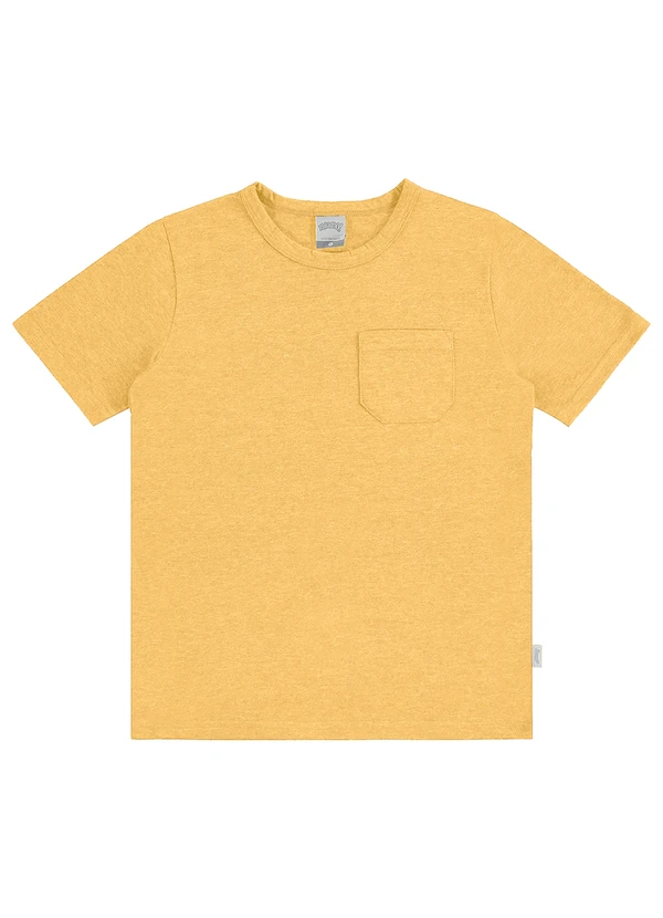 Alakazoo - Camiseta Infantil Menino em Malha Amarelo