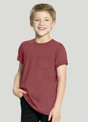 Alakazoo - Camiseta Infantil Menino em Malha Vermelho - ALAKAZOO