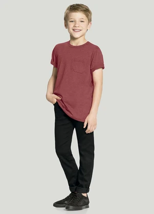 Alakazoo - Camiseta Infantil Menino em Malha Vermelho - ALAKAZOO
