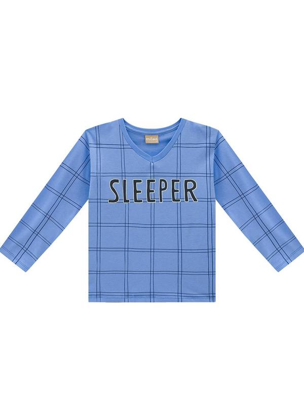 Milon - Camiseta Infantil Menino Estampa Azul