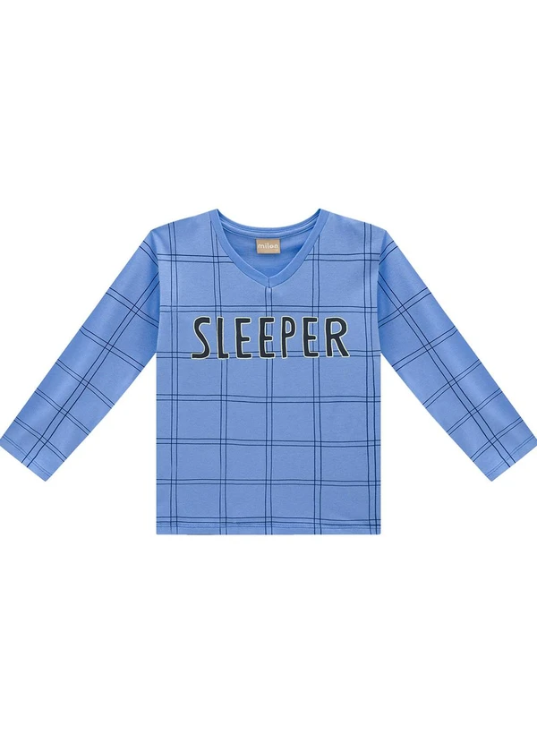 Milon - Camiseta Infantil Menino Estampa Azul