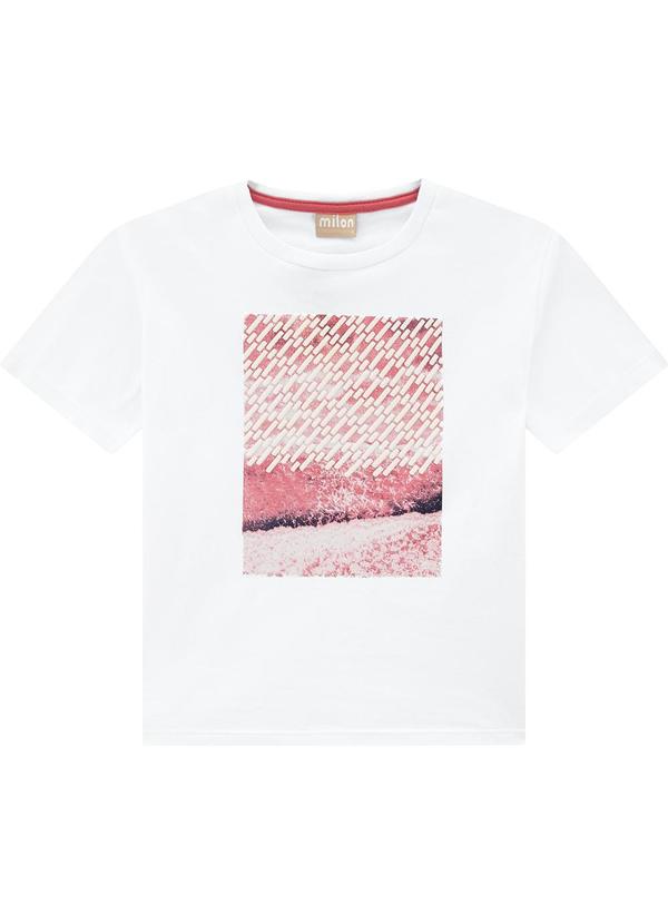 Milon - Camiseta Infantil Menino Estampa Branco