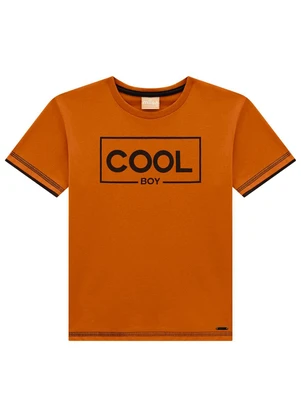 Milon - Camiseta Infantil Menino Estampa Marrom - MILON