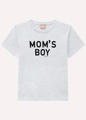 Milon - Camiseta Infantil Menino Lettering Cinza - MILON