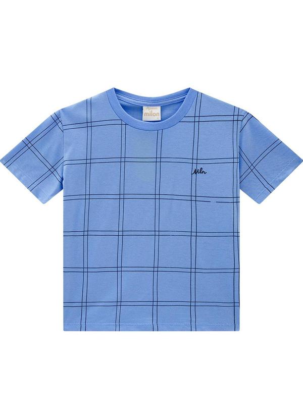 Milon - Camiseta Infantil Menino Pijama Azul