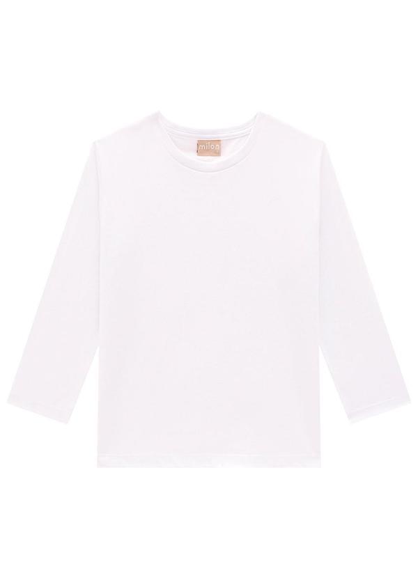Milon - Camiseta Infantil Unissex Básica Branco