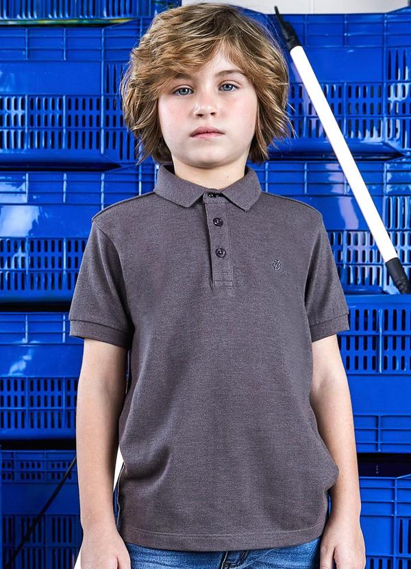 Youccie - Camiseta Polo Cinza