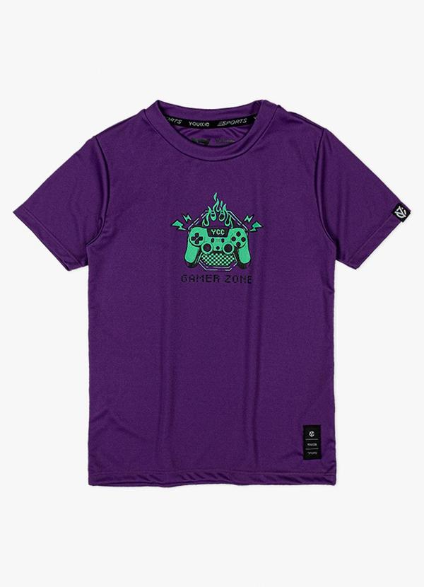 Youccie - Camiseta Roxa Gamer Zone Roxo